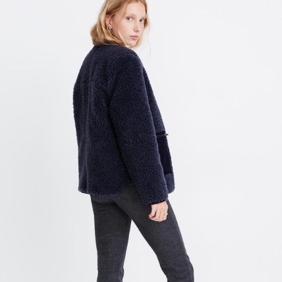 Madewell sherpa blue snap jacket - Picture 4 of 6